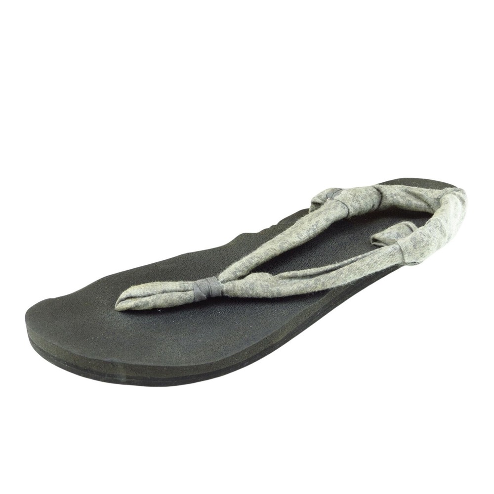 Sanuk Sz 8 M Gray‎ Slingback Fabric Women Sandals